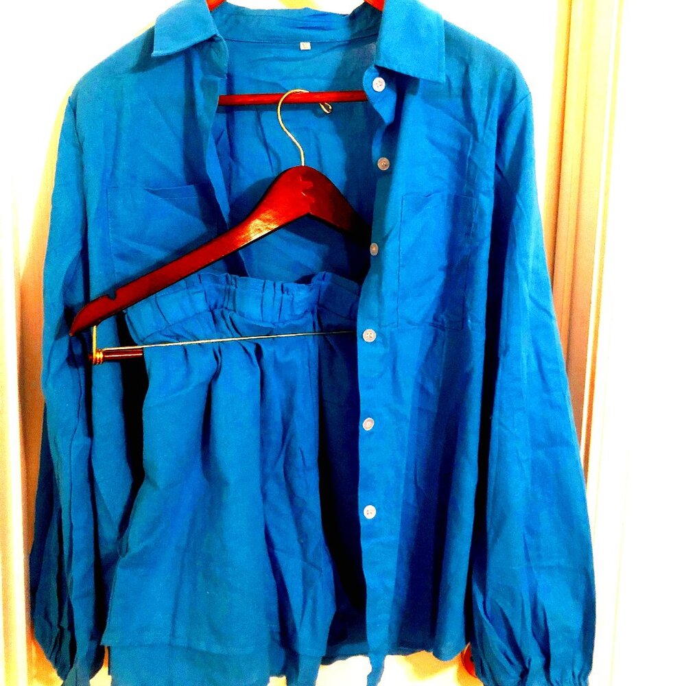 Turquoise short set XL